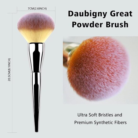 Foundation Brush, Large Powder Brush Flat Arched Premium Durable Kabuki Makeup B - Picture 3 of 7